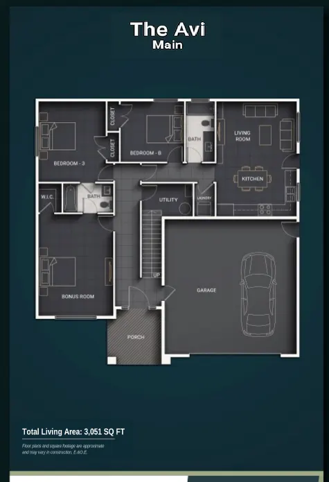 The Avi floor plan 1 — Kullar Homes