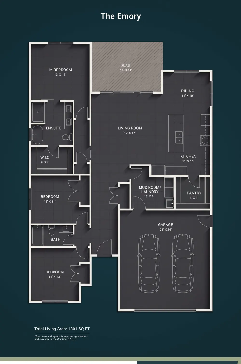 The Emory floor plan 1 — Kullar Homes