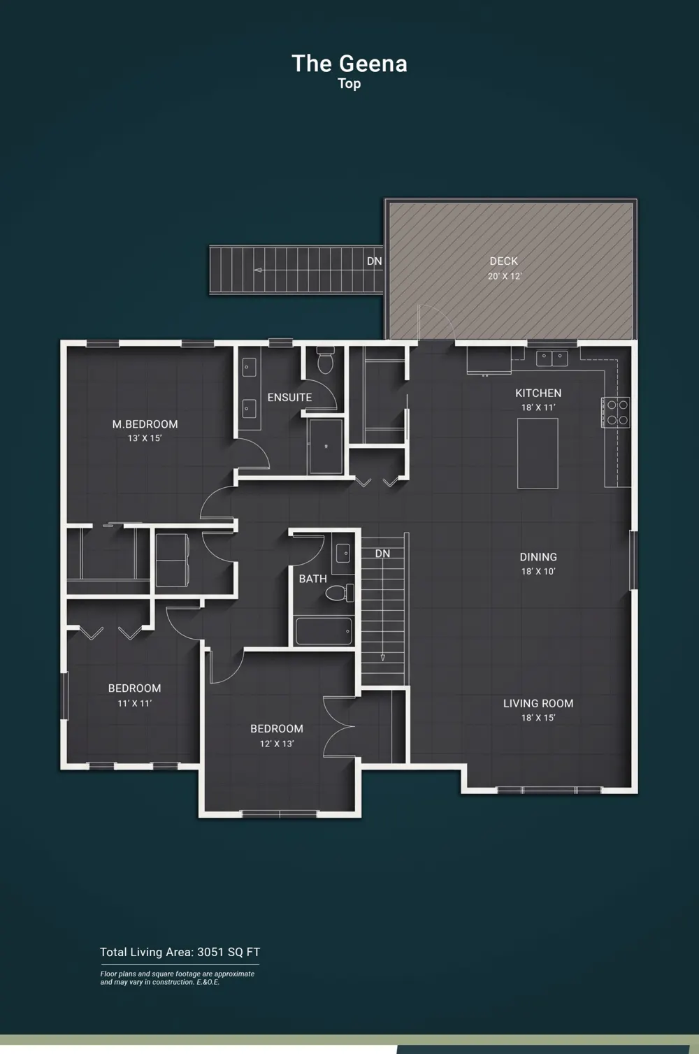 The Geena floor plan 1 — Kullar Homes