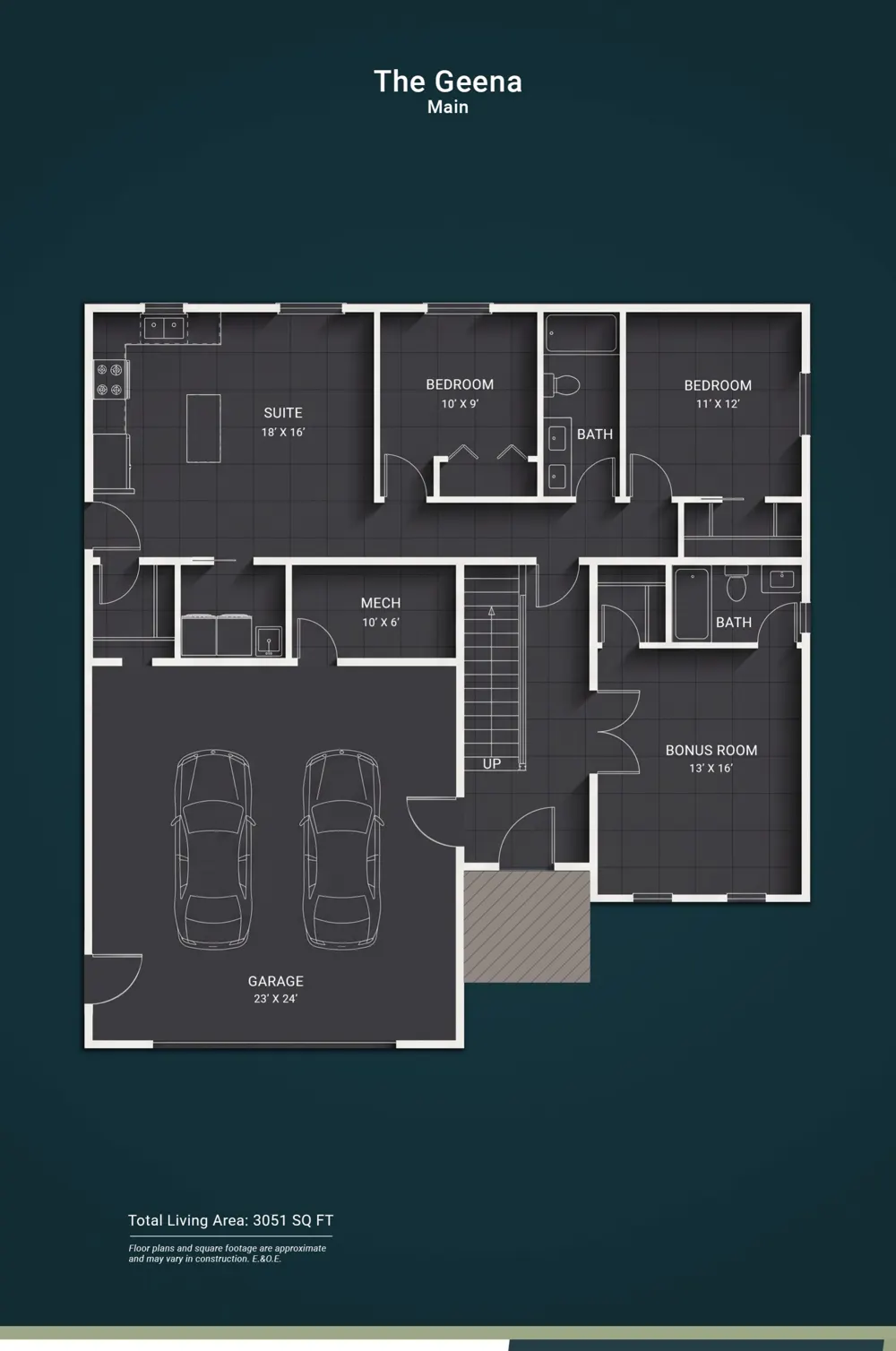 The Geena floor plan 2 — Kullar Homes