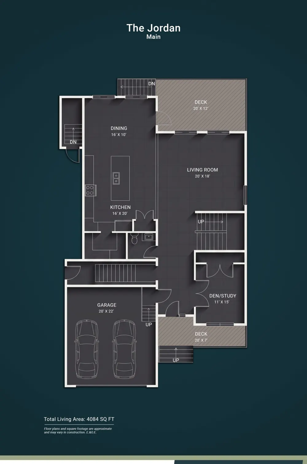 The Jordan floor plan 2 — Kullar Homes