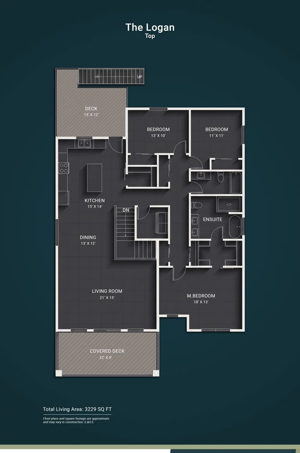 The Logan floor plan 1 — Kullar Homes