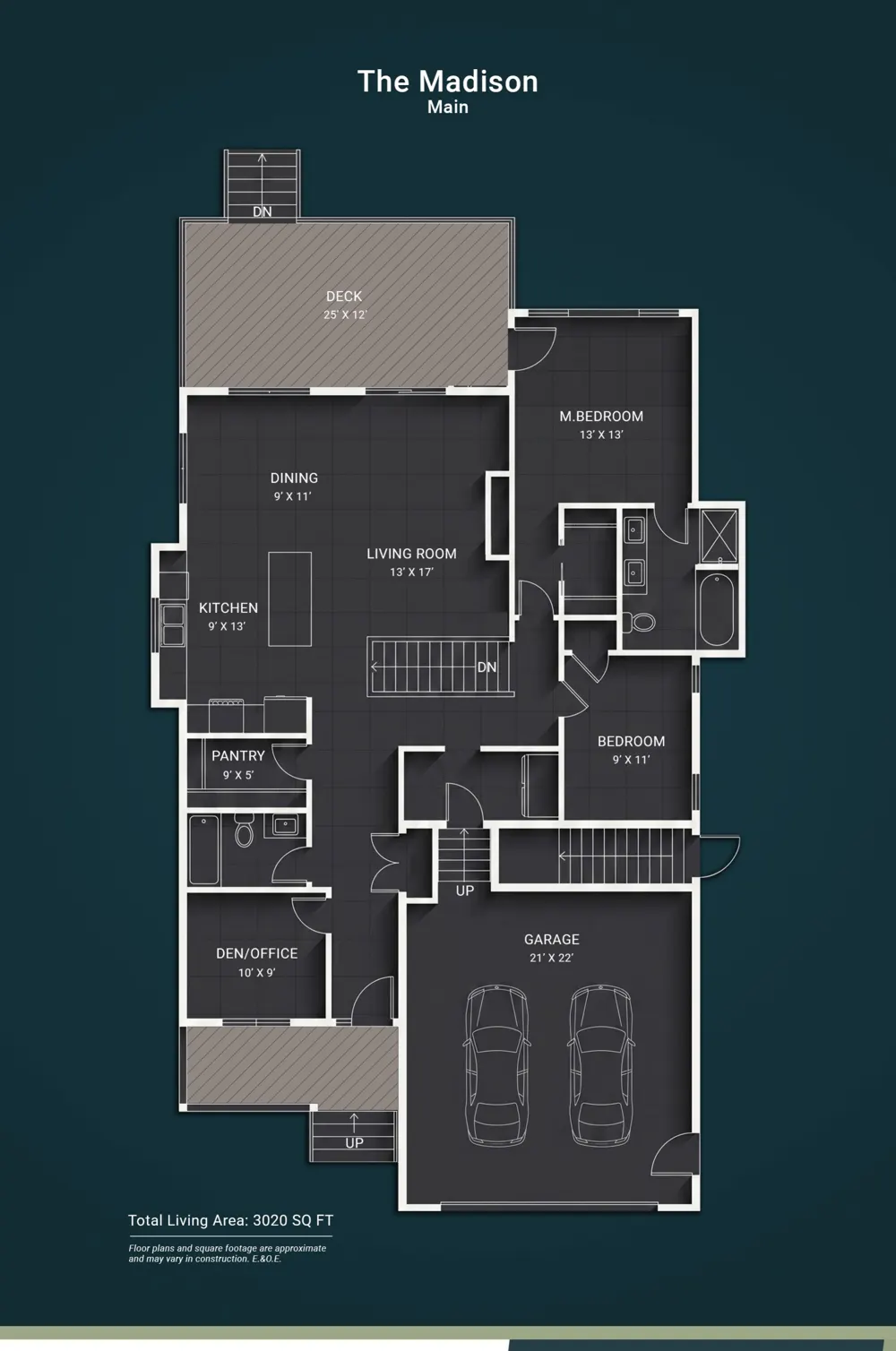 The Madison floor plan 1 — Kullar Homes