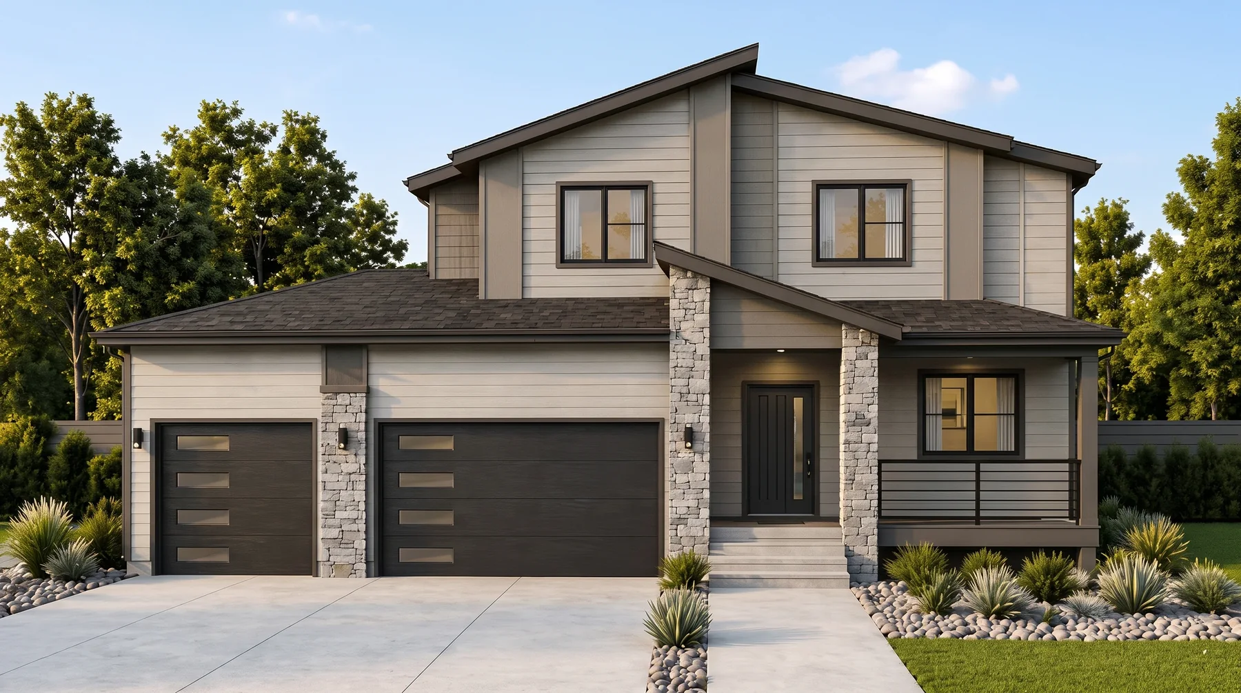 The Jordan exterior rendering — Kullar Homes, Prince George