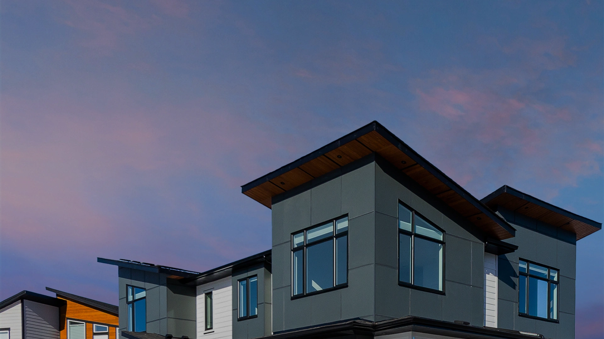 New condos with sunset